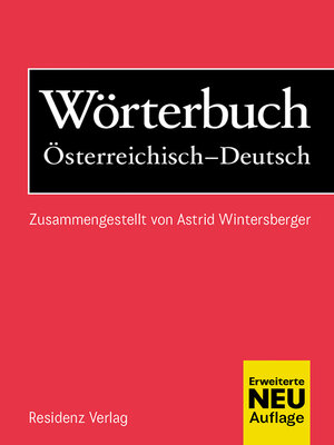 cover image of Wörterbuch Österreichisch-Deutsch